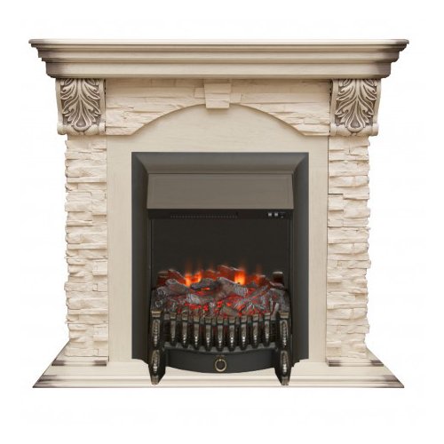 

Камин РеалФлейм, Dublin Lux WT c Fobos Lux BL/BR