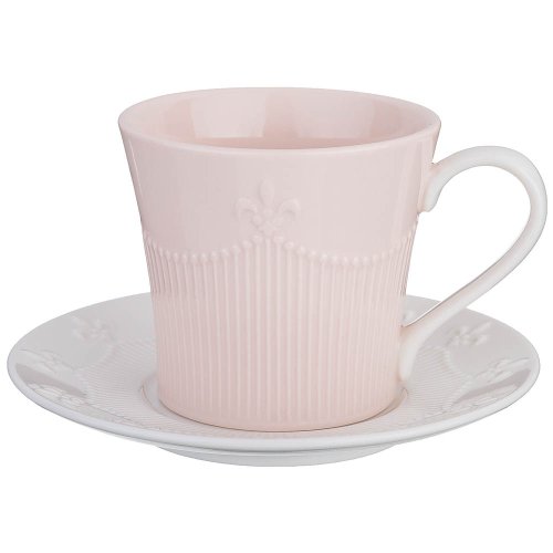 

Чайная пара Арти М, Белый/розовый, 374-047 200 мл белый/розовый