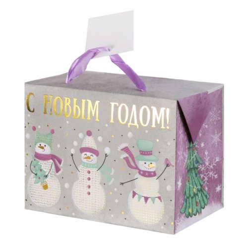 

Пакет бумажный Феникс-Презент, 79950 3 снеговика 15*11*9 см