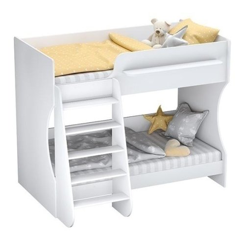 

Кровать двухуровневая Фея, Белый, Polini kids Dream 1500 белый